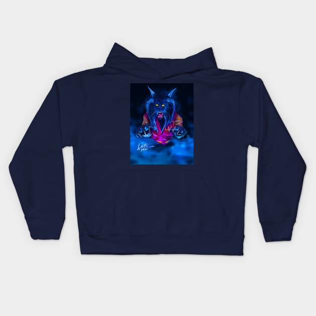 Thriller werewolf Kids Hoodie by Art Of Lunatik